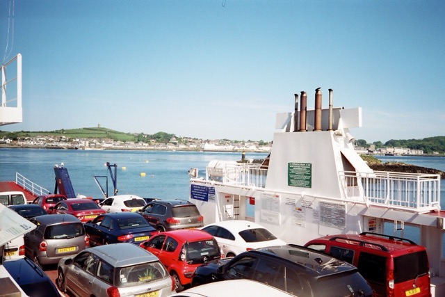 Photograph of a ferry crossing in the sunshine